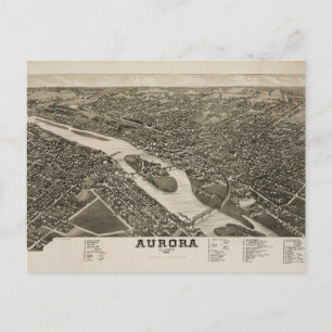 Aurora, Illinois (1882) Vykort