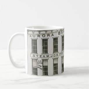 Aurora Illinois Aurora Beacon News 1871 Stone Lith Kaffemugg