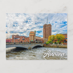 Aurora, Illinois, Förenta staterna Helg Vykort