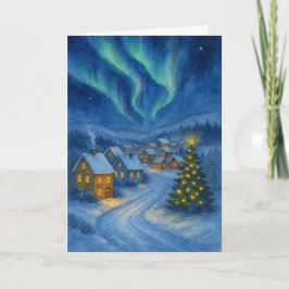 Aurora Jul Village Card Kort