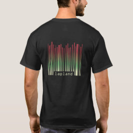 Aurora Lapland 1 Bakgrund Basic Mörk T-Shirt