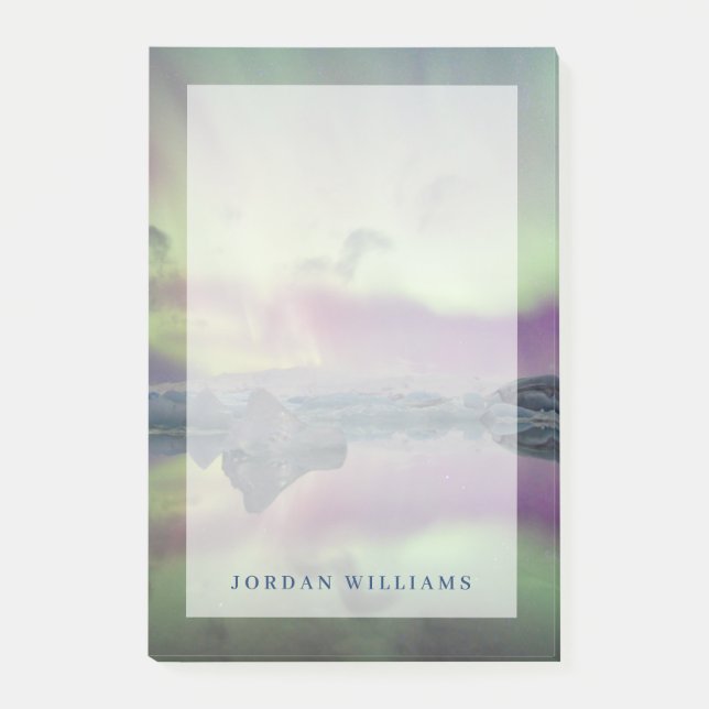 Aurora Ljus Reflect Lagoon | ISLAND Post-it Block (Framsida)