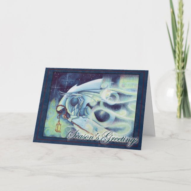 Aurora ljus Yule julkort Helgkort (Framsida)