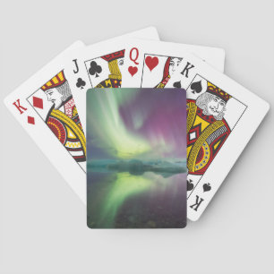 Aurora Ljuset i lagunen   Jokulsarlon, Island Casinokort
