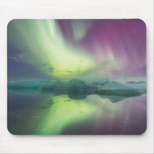 Aurora Ljuset i lagunen   Jokulsarlon, Island Musmatta