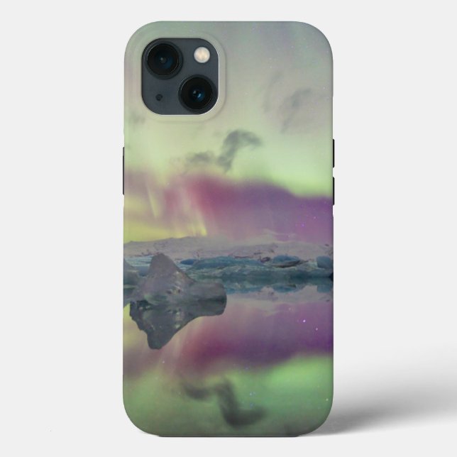 Aurora Ljuset Reflekterar Lagun | Island (Baksida)