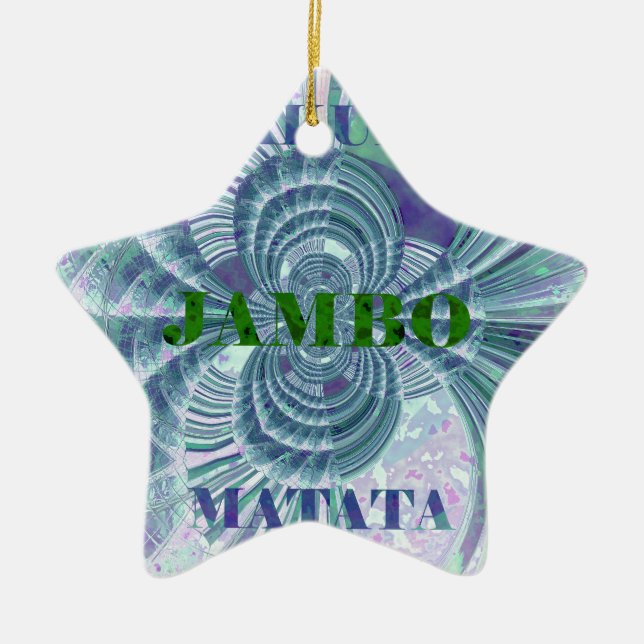 Aurora Matata Art-utskrift Julgransprydnad Keramik (Framsidan)