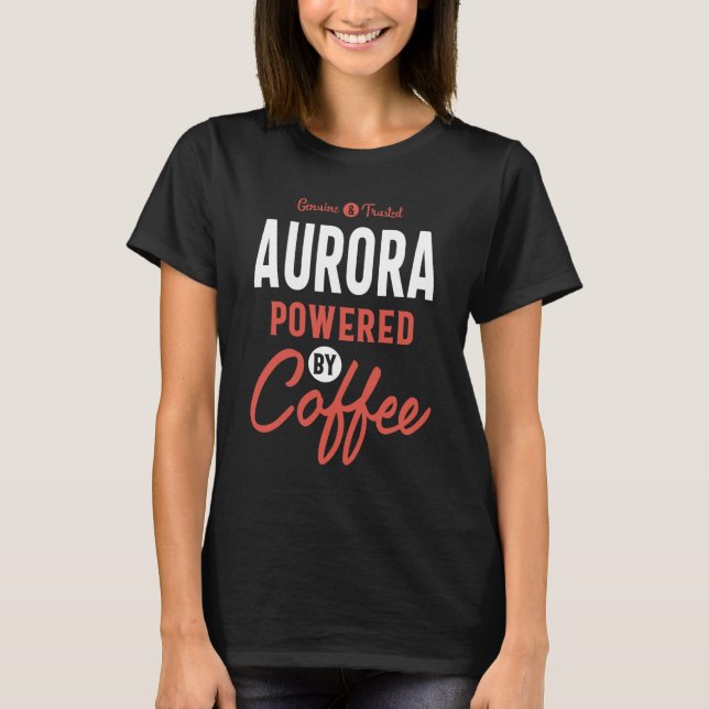 Aurora med kaffe t shirt (Framsida)