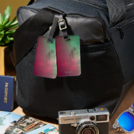 Aurora med stjärnor och initialer Monogram Resväsk Bagagebricka