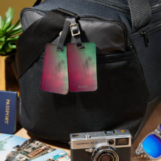 Aurora med stjärnor och initialer Monogram Resväsk Bagagebricka