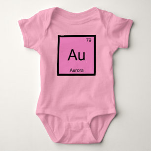 Aurora Namn kemi Inslag Periodic Bord T-shirt