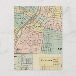 Aurora, Naperville och Wheaton Vykort