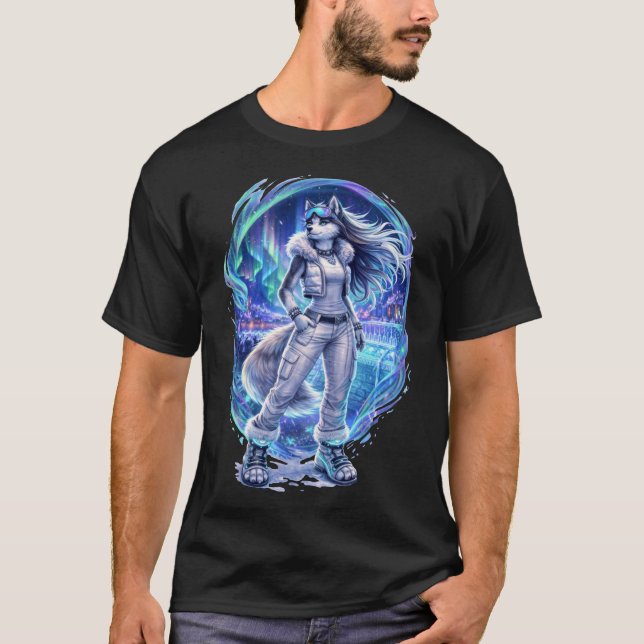 aurora night - husky t shirt (Framsida)