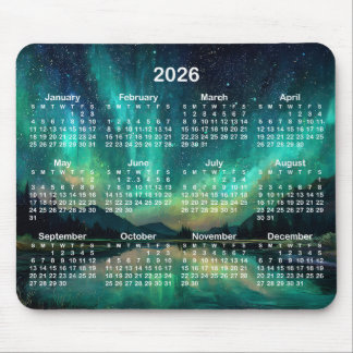 Aurora Night Sky Landscape 2026 Calendar Musmatta