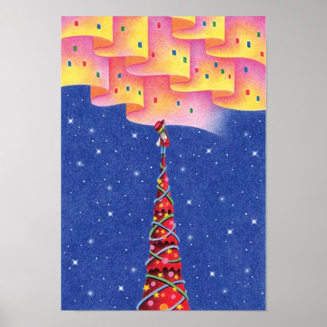 Aurora och ett julgran. poster (Framsidan)