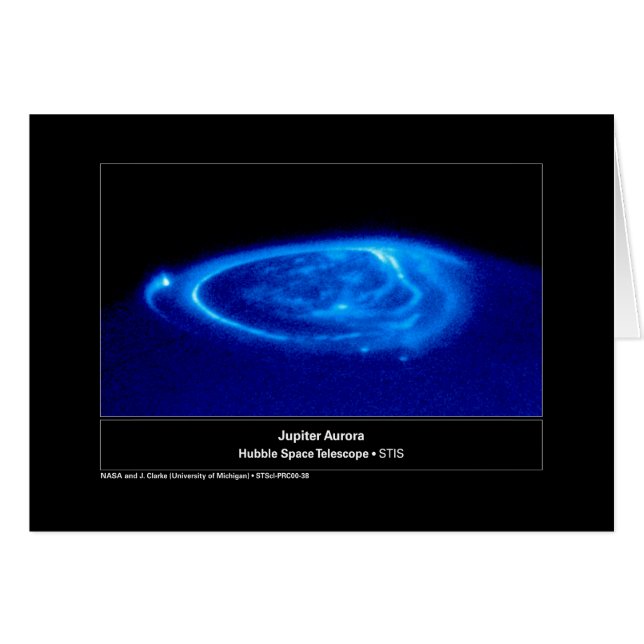 Aurora på det Jupiter Hubble teleskop Hälsningskort (Framsidan Horizontal)