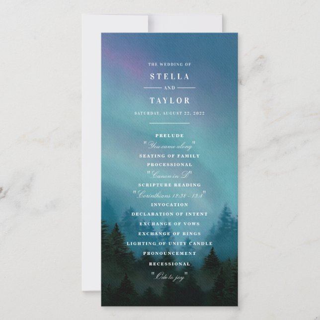 Aurora-programkort Spara Datumet (Framsida)