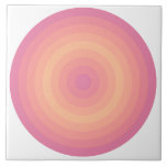 Aurora Rosa Fuzzy Peach Circles Ceramic Tile Kakelplatta<br><div class="desc">Njut av denna cirkel mönster i gradienter från färg 2024 Fuzzy Peach till Aurorans Rosa.</div>