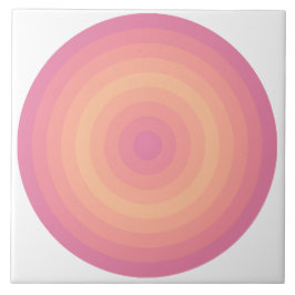 Aurora Rosa Fuzzy Peach Circles Ceramic Tile Kakelplatta