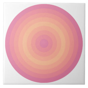 Aurora Rosa Fuzzy Peach Circles Ceramic Tile Kakelplatta