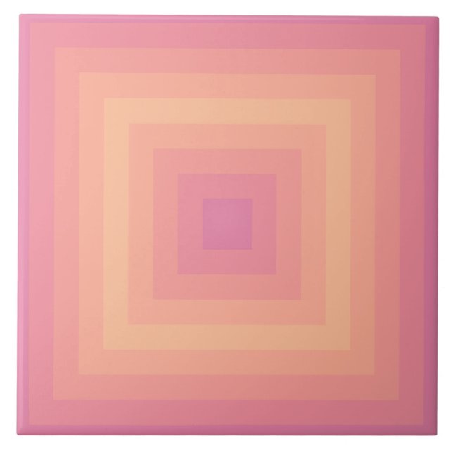 Aurora Rosa Fuzzy Peach Squares Ceramic Tile Kakelplatta (Framsidan)