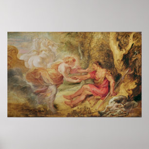 Aurora som rövar bort Cephalus, 1636 Poster