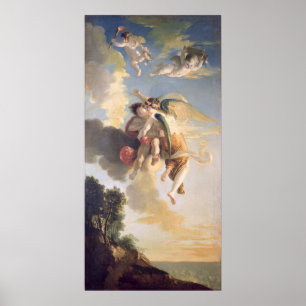 Aurora som stiger himmlarna poster