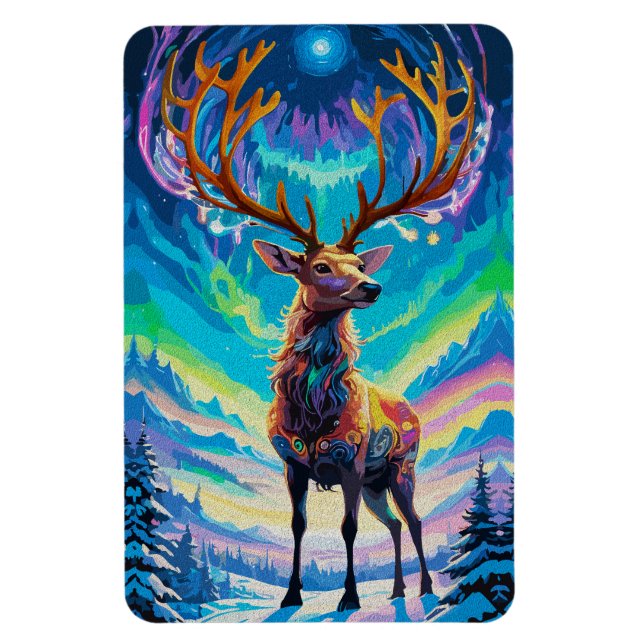 Aurora Stag: Magi i natten Magnet (Vertikal)