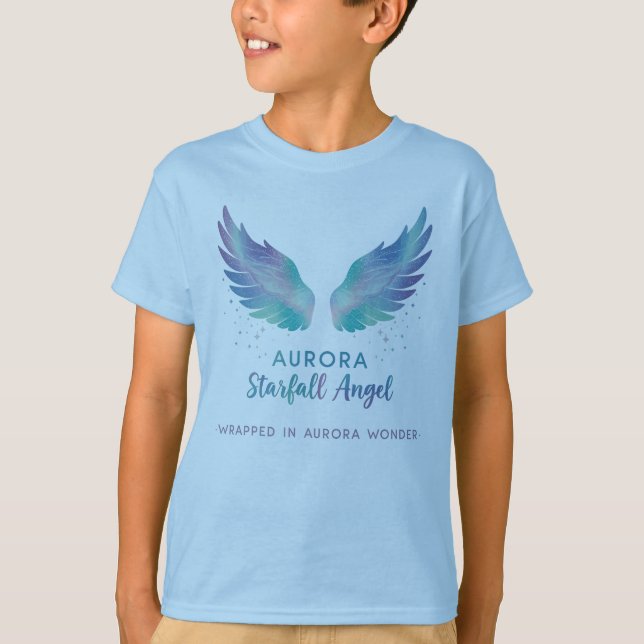 Aurora Starfall Ängelskjorta insvept i Aurora T Shirt (Framsida)
