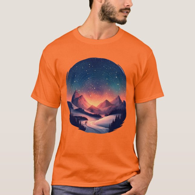 Aurora Summit Nattlandskap T Shirt (Framsida)