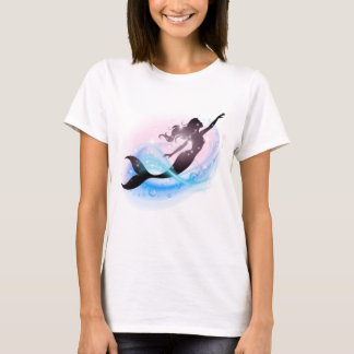 Aurora Tide Mermaid – Dreamy Feminine Ocean Art T Shirt