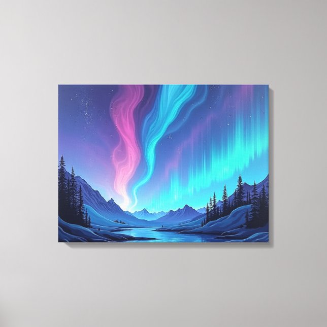 Aurora Tide – Premium 24"x18" Fluid Art Canvas (Framsida)