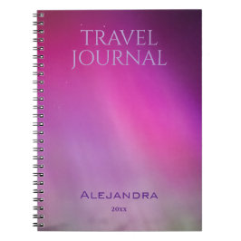 Aurora Travel Journal Name Year Notebook Anteckningsbok