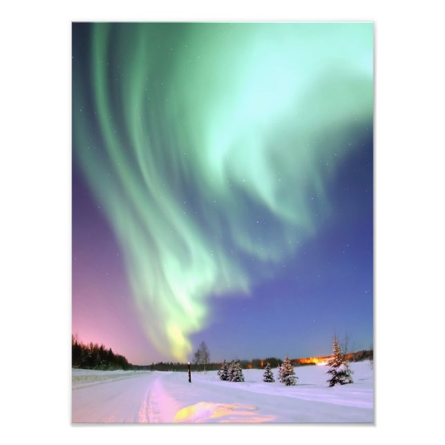 Aurora - Vackra norrsken Fototryck (Framsidan)