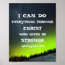 Auroran Bible Verse Inspirational Quote Scripture Poster