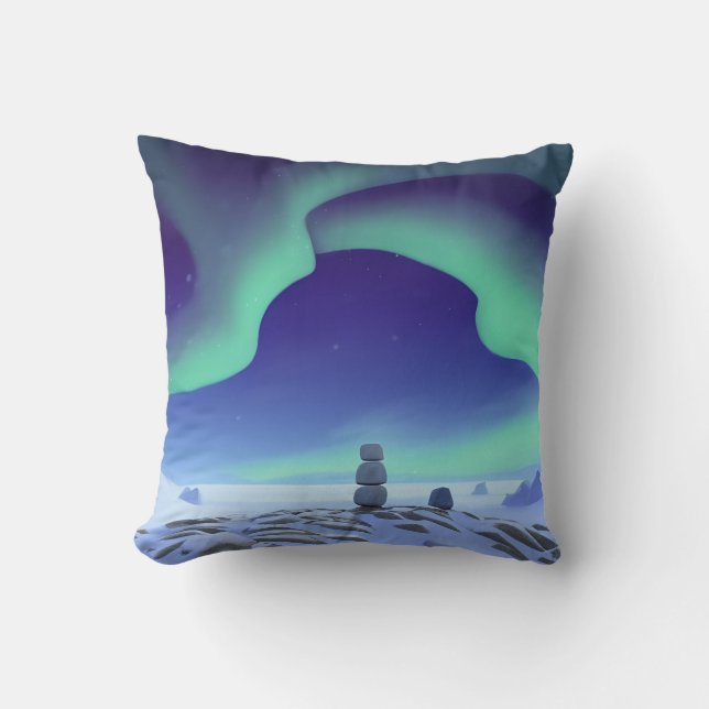 Auroran Borealis: Dansa Ljus i norr Kudde (Framsida)