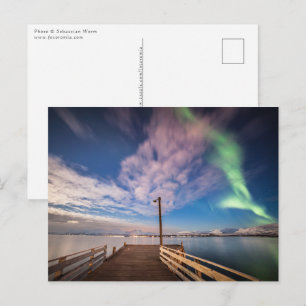 Auroran Jetty i norra Ljus Vykort