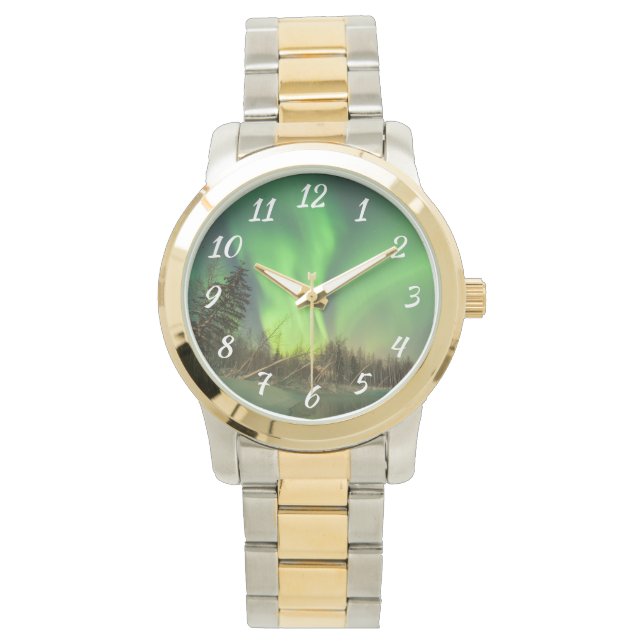 Auroran Leaning Spruce Armbandsur (Framsida)