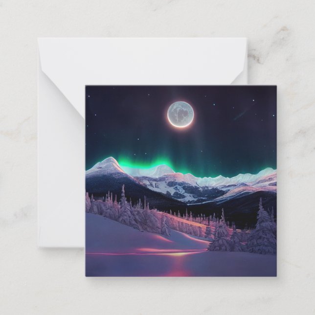 Aurorans drömmar anteckningskort (Framsida)