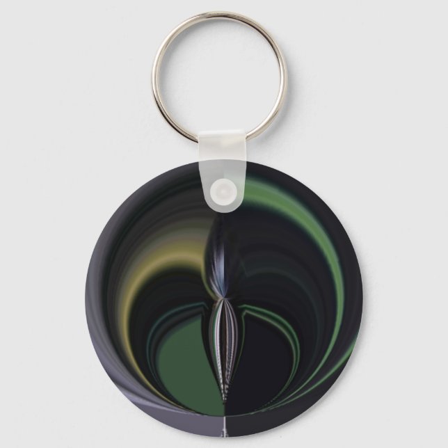 Aurorans embrace: Cosmic Kaleidoscope Nyckelring (Framsida)