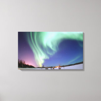Aurorans omslutna arbetsyteutskrift canvastryck