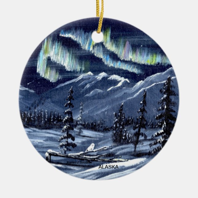 Auroraprydnad Julgransprydnad Keramik (Framsidan)