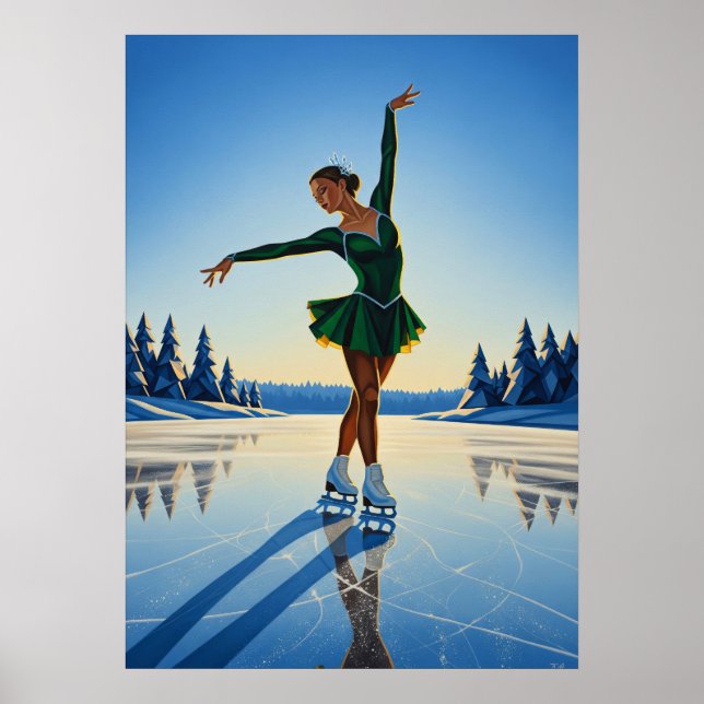 AURORE GLACÉE (Frozen Dawn) - Original Art Deco Ar Poster (Framsidan)