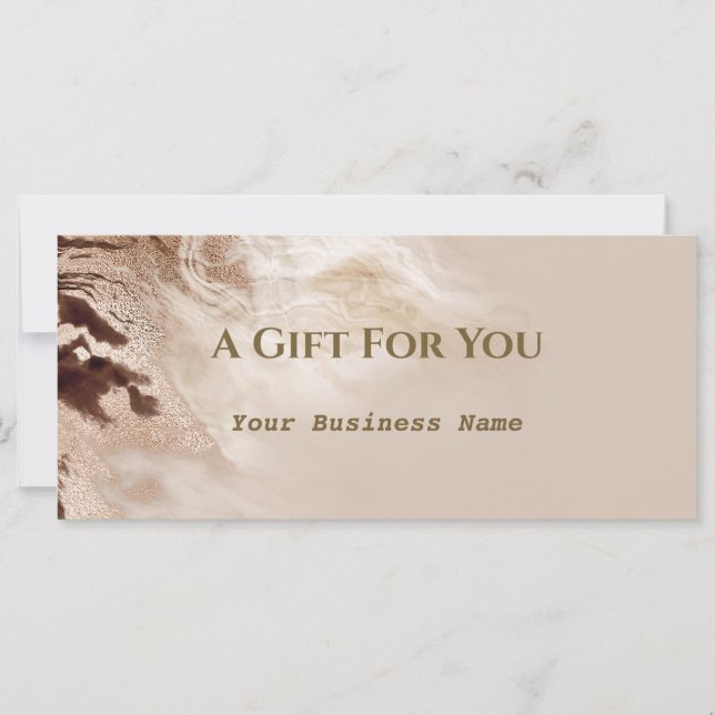 Aurum Textured Guld Marble Gift Certificate (Framsida)