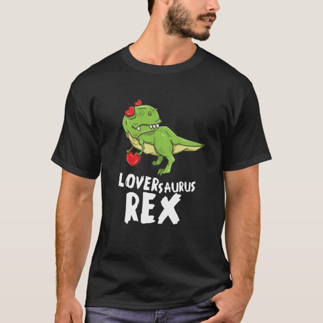 aurus Rex Dinosaur Rex Dino Love Valentines Day T Shirt (Framsida)