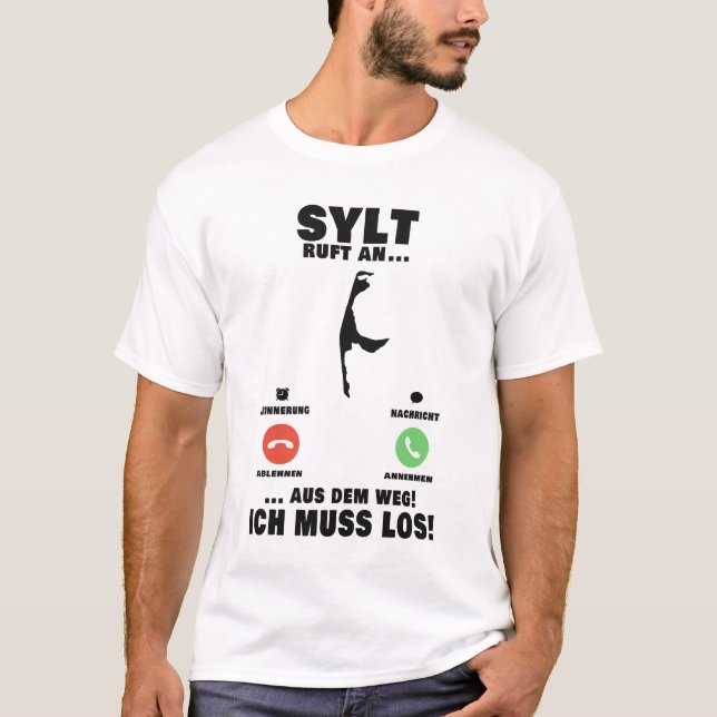 Aus dem Weg Sylt ruft Aus dem Weg ich muslos T Shirt (Framsida)