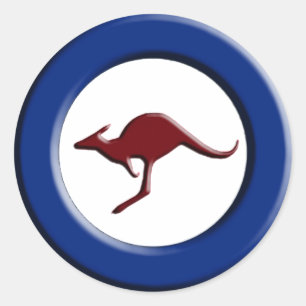 Aus Mod Sticker Runt Klistermärke