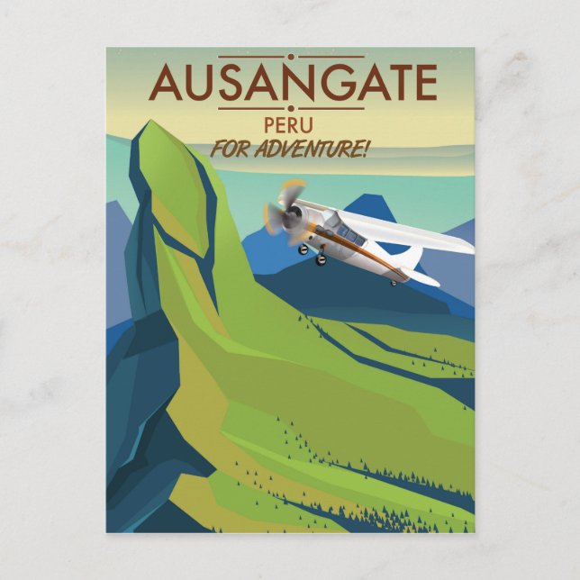 Ausangate Peru.  In i äventyret! Vykort (Framsida)