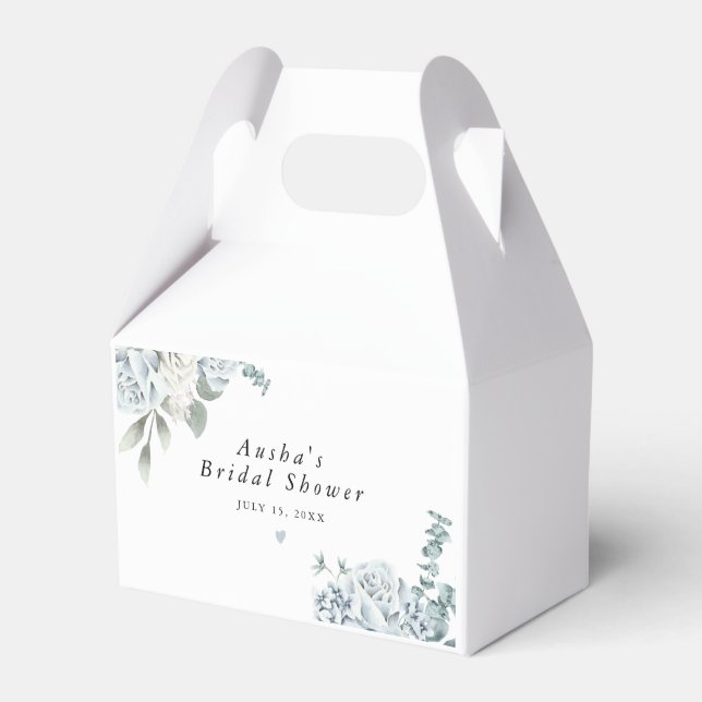 AUSHA Dammtor Blå Blommig Pojke Baby Shower Presentaskar (Framsidan Sidan)