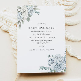 AUSHA Dusty Blue Boy Shower-inbjudan Inbjudningar